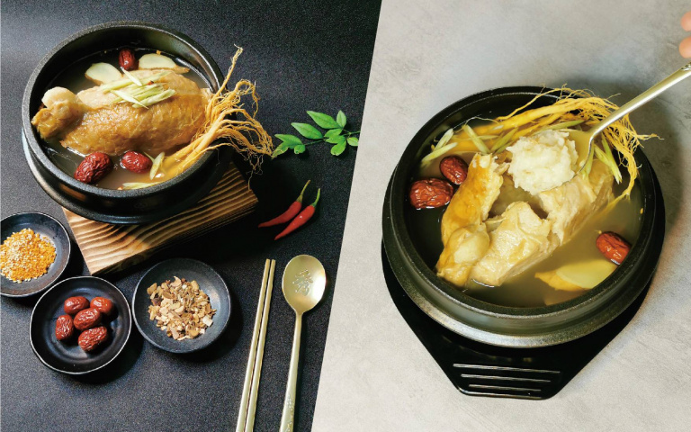 韓式料理「素食版」吃過沒?「人蔘糯米雞」直接加一整支進口人蔘,一雞三吃超過癮!