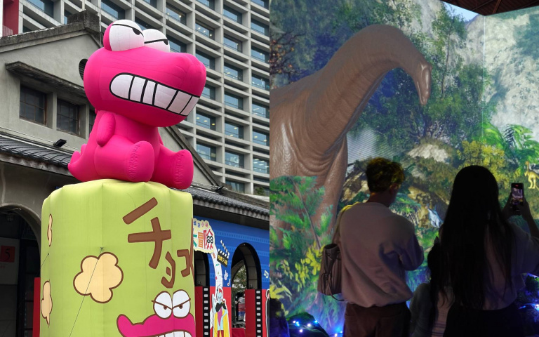 盤點3主題展覽!蠟筆小新、恐龍光影、海綿寶寶,好玩又好拍!