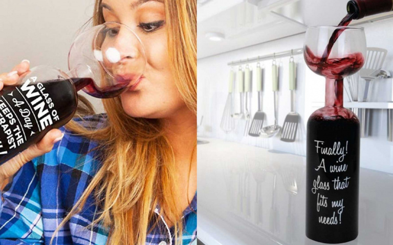 快Tag你的酒鬼好友!能裝750ml的「終極紅酒玻璃杯」,「省去倒酒時間」喝到chill翻天!