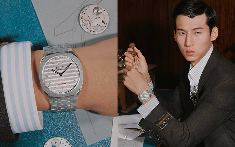 高級製錶初登場!GUCCI「25H」7.2毫米超薄腕錶,首款自製機芯、一體式鍊帶,多層次結構玩轉時間符碼