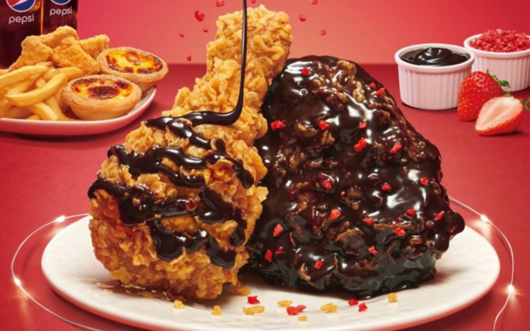 巧克力炸雞吃過沒？肯德基情人節「愛情醬淋」，濃郁可可醬加咔啦脆雞超驚喜！