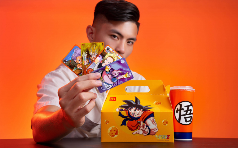 麥當勞全換上七龍珠Z新包裝 限量角色盲卡包開抽