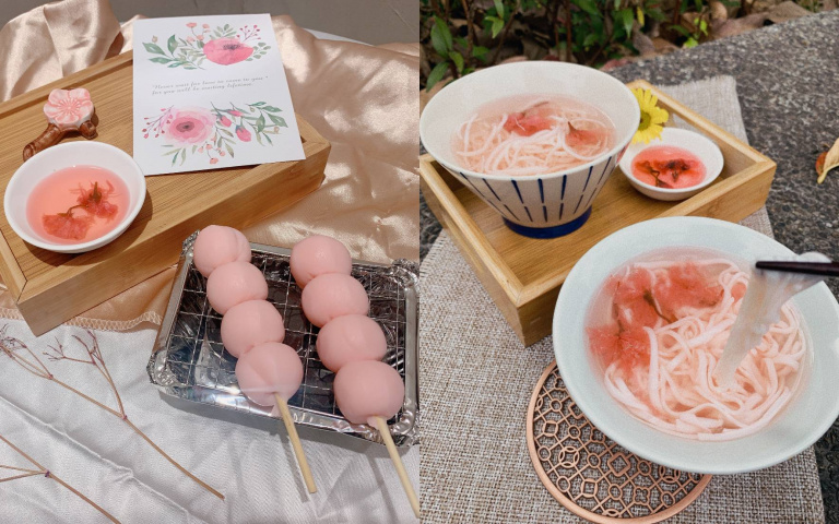 櫻花季限定美食!糰子、拉麵都變成粉紅色,賞櫻DIY自烤糰子好吃又好玩!