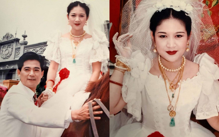 崔佩儀驚曬29年前絕美婚紗照！網全看呆:年輕時超美又有氣質