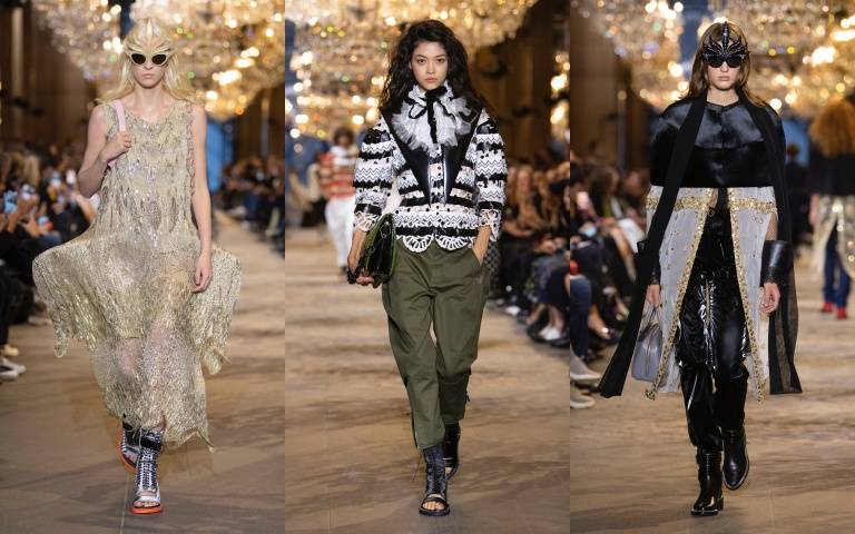 LV 2022春夏大秀亮點： 跳脫日夜規範，把蒙面舞蹈會、古典裙撐和奢華襯裙搬近日間的浪漫
