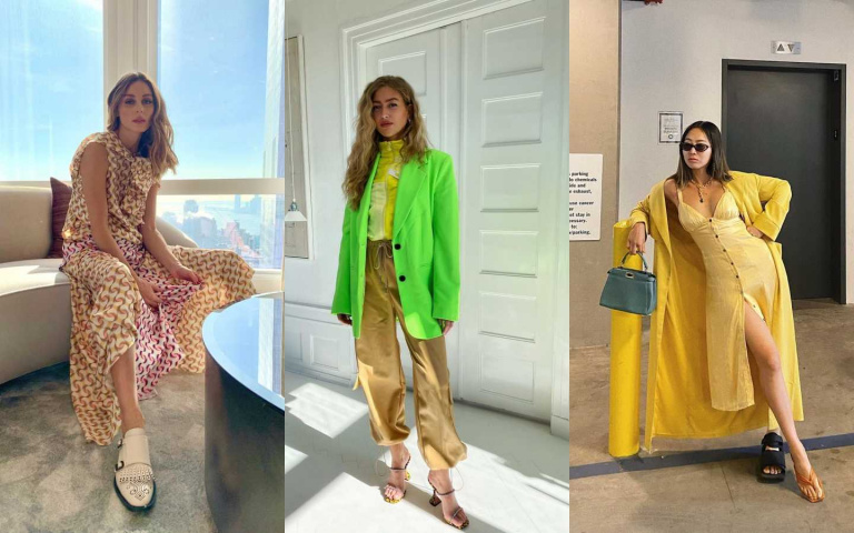 時尚名媛Olivia Palermo、潮人Aimee Song、Emili Sindlev都換上它!春夏必須挑戰的「螢光色」熱潮
