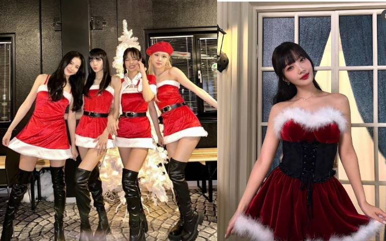 盤點2022韓星聖誕穿搭!BLACKPINK化身聖誕女郎、IU穿「醜毛衣」、太妍深V短裙最性感!
