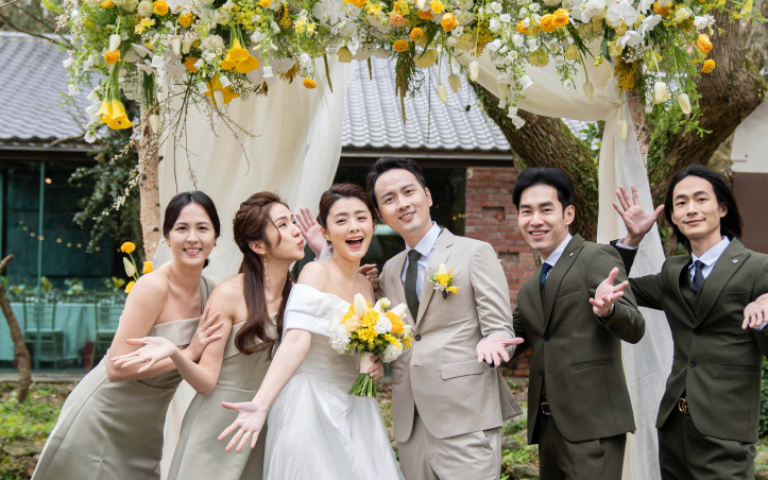 婚宴照曝光／張捷、夏如芝婚禮延宕三年　遇寒流超萌女兒當花童