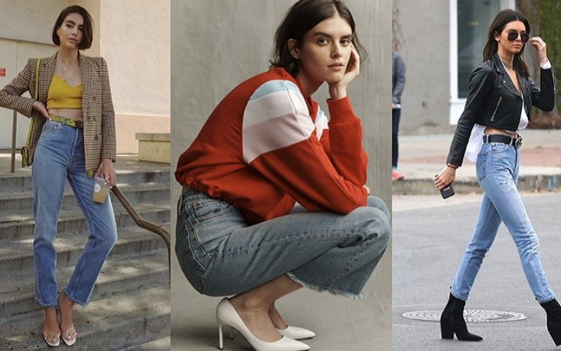 快攔截媽媽的高腰丹寧褲！秋季復古時髦這樣穿才達到「瘦」＆「長」效果喔！