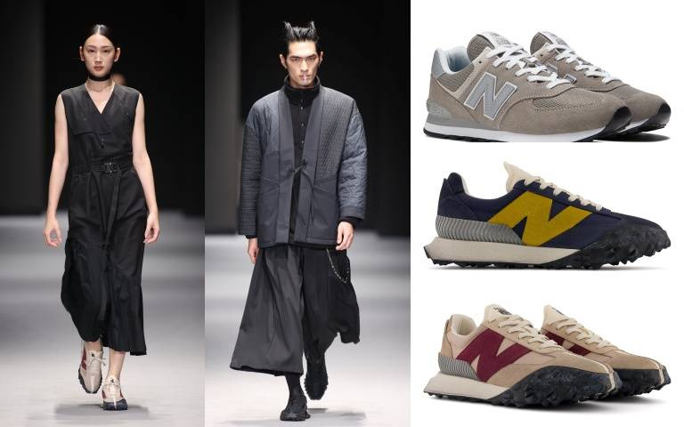 New Balance綠葉標章環保材質574與XC-72鞋　搶先出現在台北時裝周的台灣設計師品牌oqLiq！