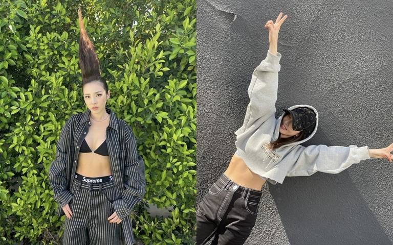 2NE1合體太感動！37歲Dara不只重現經典「沖天炮髮型」，就連招牌「11字腹肌」也完全都沒變！