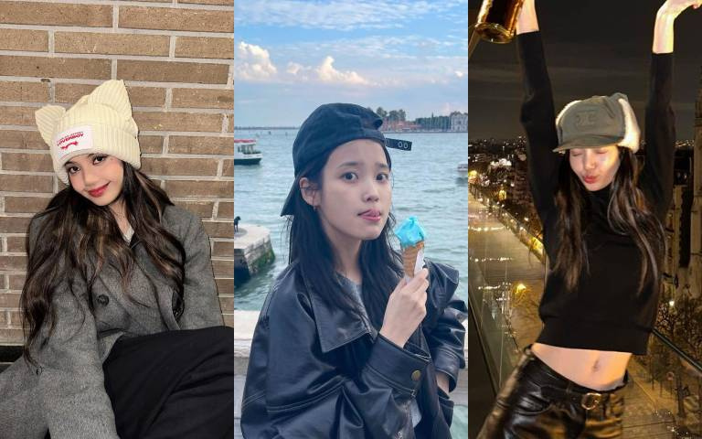 跨年元旦毛帽出動!跟著LISA和IU在低溫中戴出時髦,毛帽、棒球帽,這樣戴更時髦!