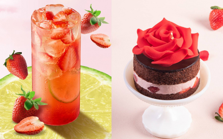 草莓不只奶香系！阿檸清爽草莓香檸綠、BAC玫瑰蛋糕浪漫上桌