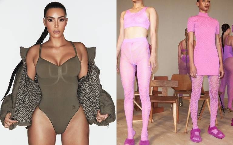 雙Kim聯名成真  FENDI與SKIMS攜手打造奢華緊身衣系列，讓妳的性感曲線一覽無遺～