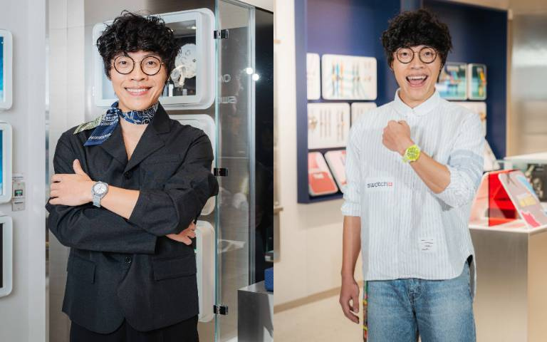 盧廣仲帥氣換裝、演繹兩種腕錶風格！現場放話超有梗：「朋友遲到就送他一支SWATCH」