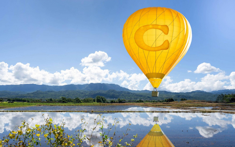 COACH加入台東熱氣球嘉年華，首顆品牌LOGO C熱氣球登場，真的太可愛！