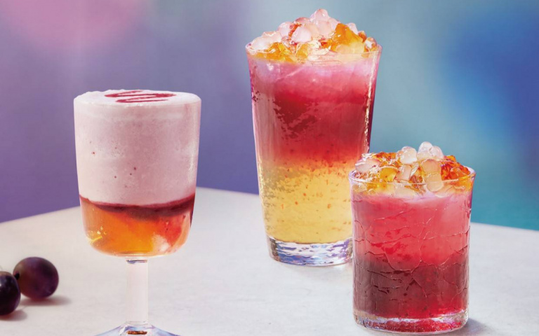 「迷客夏」葡萄系列新品！搭配綠茶、蔓越莓汁、優格，葡萄控必喝！