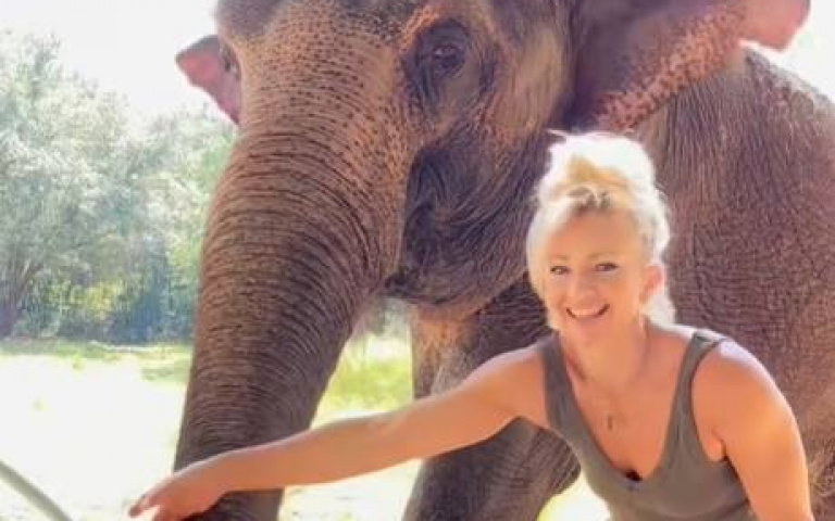 這應該跟土耳其冰淇淋老闆拜師過！　大象捲耙子把她耍得團團轉