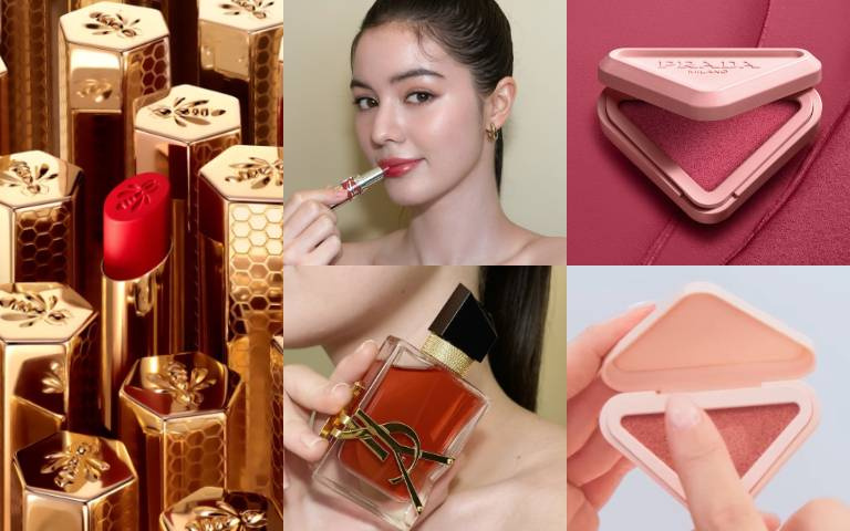 精品美妝的含金量還在上升！YSL 沁心之果香水、PRADA粉色三角腮紅、TOM FORD安俞真同款唇釉，嬌蘭蜂巢煙管唇膏準備開搶