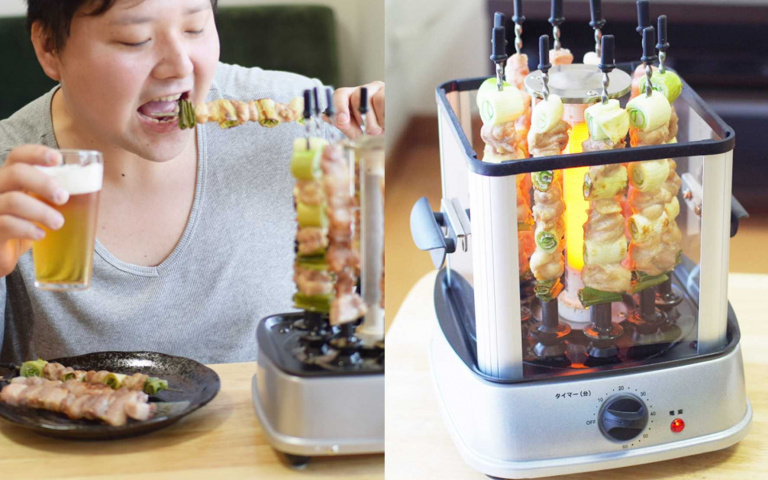 秒變居酒屋老闆!日廠推「一人串燒機」防疫期必買,在家也能自己嗨!
