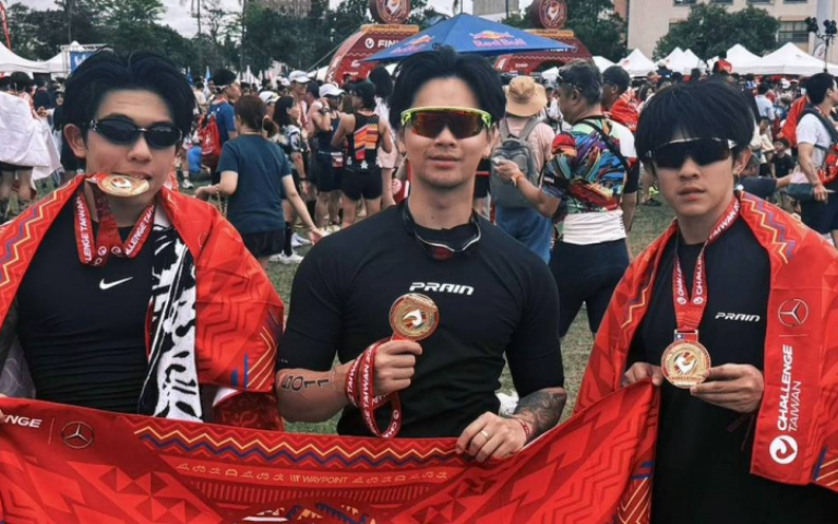 高爾宣揪友台東三鐵接力大成功　放話明年挑戰113公里賽事