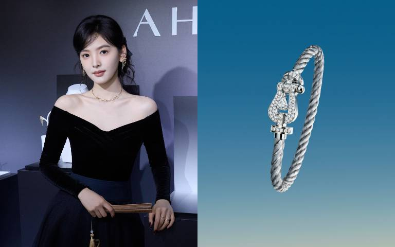 章若楠配戴AHKAH珠寶、直登優雅天花板！FRED靠獨家切割術、讓經典手鍊升級閃到爆