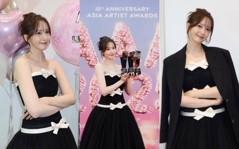 潤娥AAA典禮奪年度女演員獎、流利中文感言引全場暴動！粉黑公主Look＋珠寶搭配精準到位