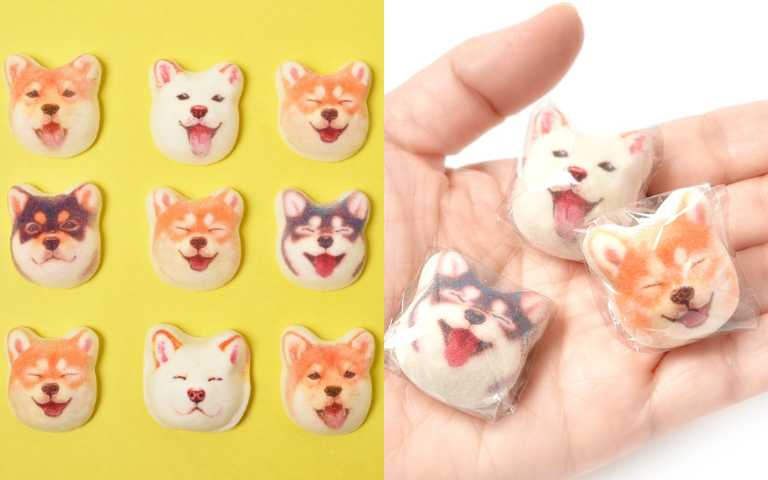 根本捨不得吃!軟萌「柴犬棉花糖」瞇眼吐舌超療癒,裡面還包有「巧克力內餡」!
