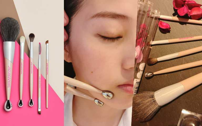 細節控必備!上妝刷具同時是按摩美妝工具,獨特原創美妝蛋鋅合金滾輪設計,保養上妝一起做!
