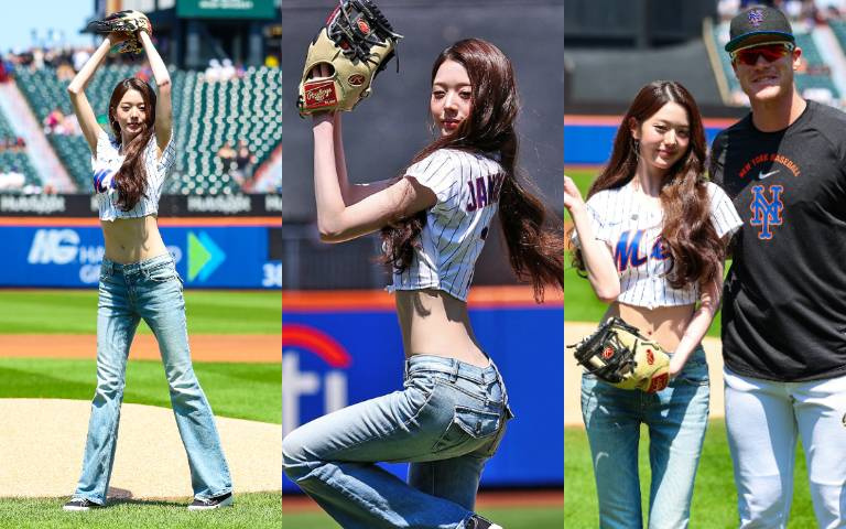 網讚「勝利女神降臨」！IVE張員瑛登MLB開球展露逆天長腿，11字腹肌小蠻腰這樣練出來