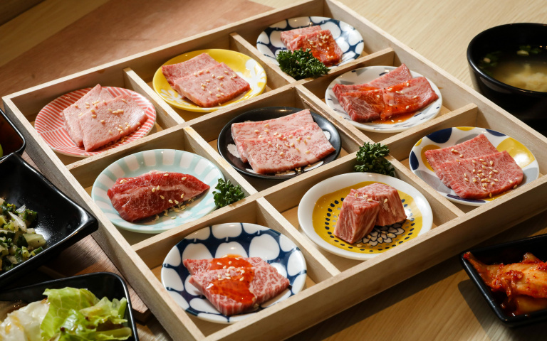 話題燒肉新清單1／頂級和牛九宮格招牌必點　「浜江日式燒肉店」一個人也能奢華開吃　