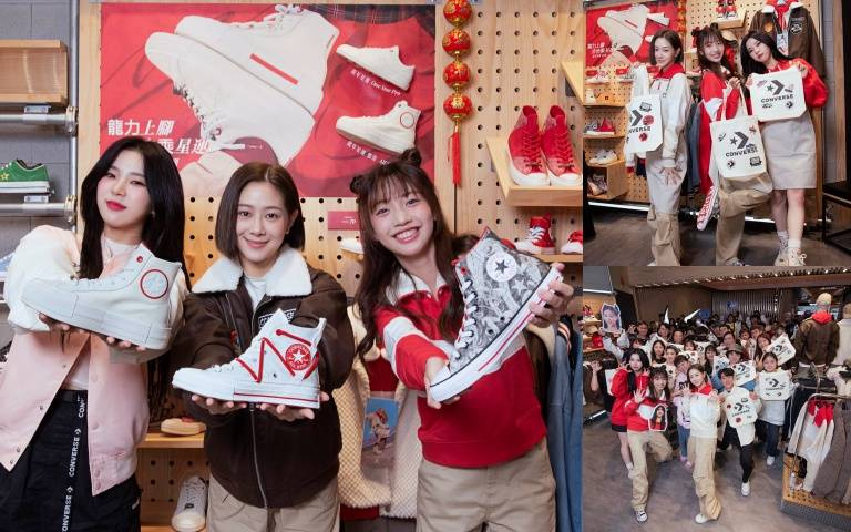 超人氣台灣女團《幻藍小熊》XXIN、Ayeon、采甄，癱瘓桃園統領廣場CONVERSE形象店現場！