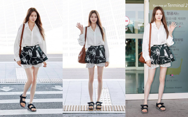「韓國第一美腿」李聖經時髦短褲造型秀112cm大長腿！這比例就算搭平底鞋還是好到不得了！
