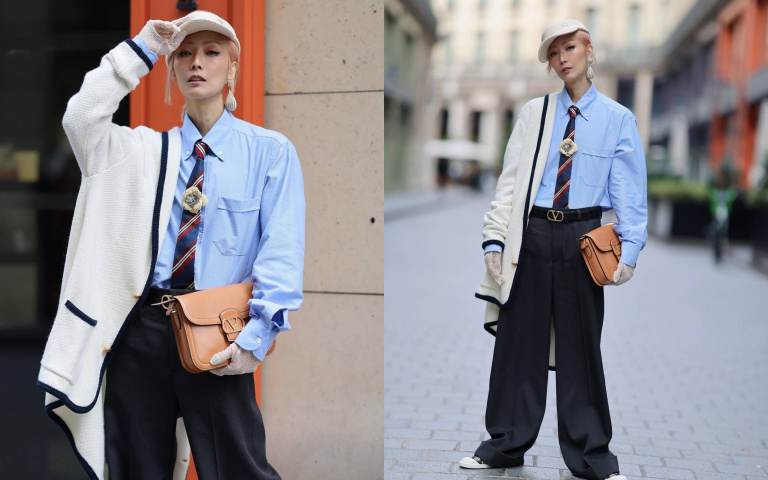 鄭秀文52歲還是有型到爆！「男裝look」現身巴黎時裝周賞秀，氣場、衣品都是天花板等級！