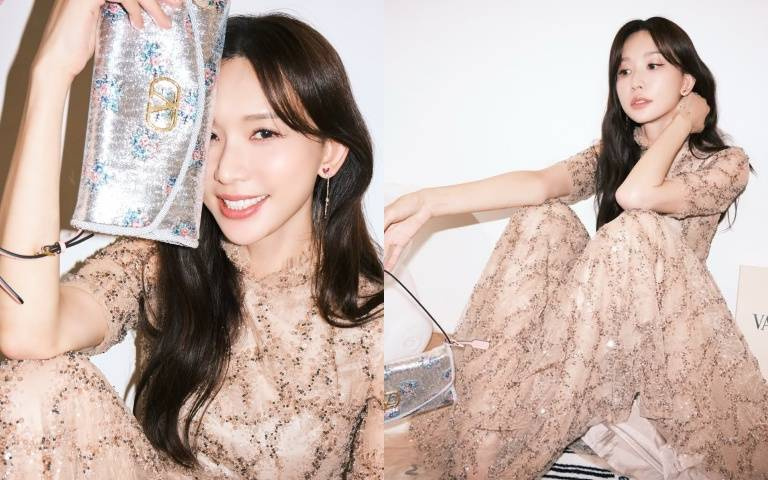 林志玲 51 歲前夕美貌大爆發！一身 VALENTINO 仙氣禮服＋亮片刺繡包，IG逆天美照網跪了