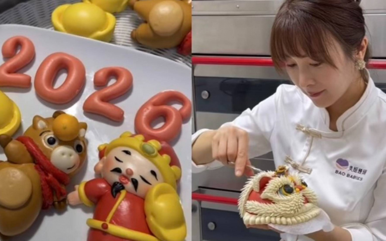 這真的是饅頭！財神爺、年節零食超逼真，全職媽媽捏饅頭紅到美國