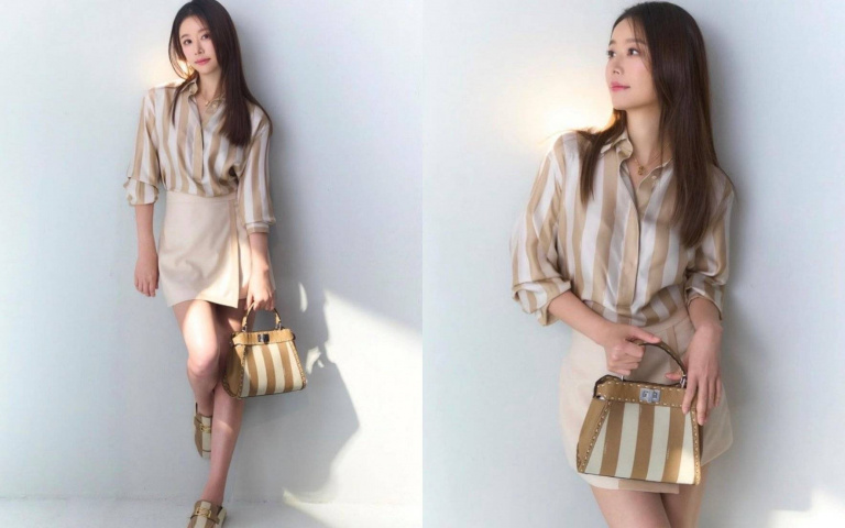 林心如穿FENDI夏裝曬美腿！透露開始計畫夏之旅，是要跟老公霍建華一起去放大假嗎？