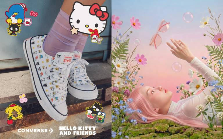Kitty粉必搶、CONVERSE X Hello Kitty鞋可愛犯規，錢包失守！KlassiC.推聯名墨鏡、不只粉嫩還是小臉神器
