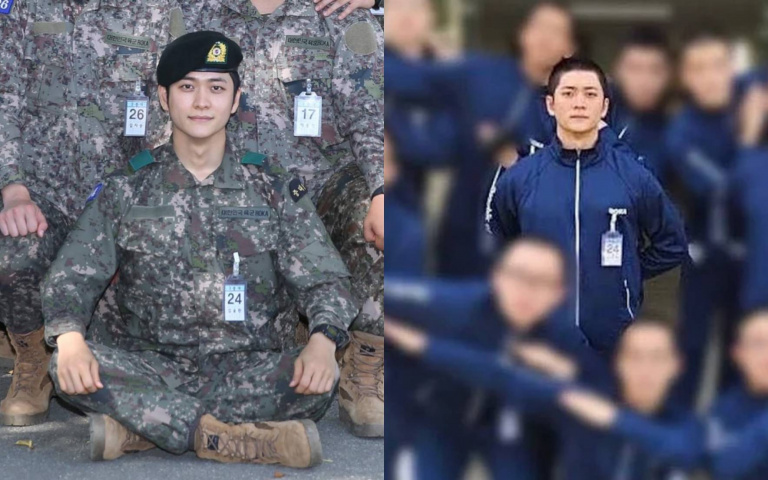姜泰伍軍中照曝光!身穿陸軍制服「自體發光」就像拍廣告