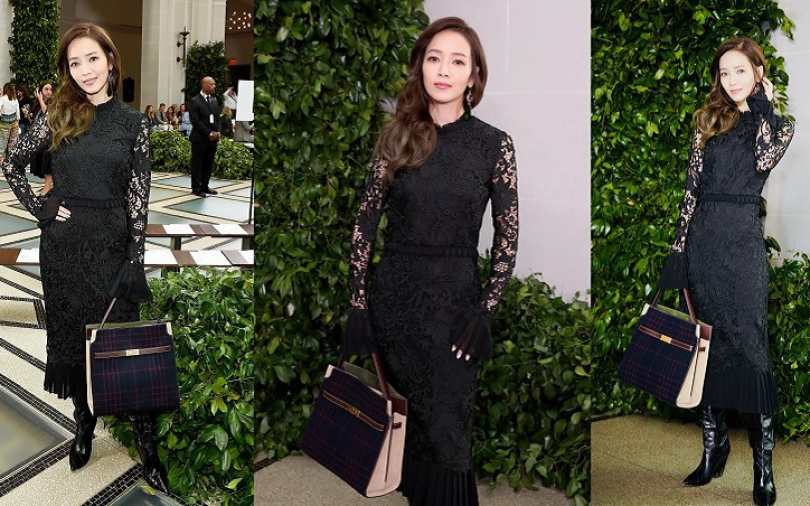 候佩岑優雅黑蕾絲洋裝上身　網友大讚就算是二寶媽了　氣質還是完勝一票露胸女星阿