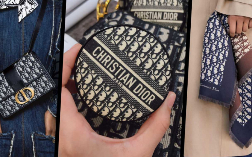 尖叫！佈滿D  logo 精品級氣墊來了，這次居然是穿上SADDLE藍色OBLIQUE刺繡帆布包款的頂級外衣包裝，超級限量！