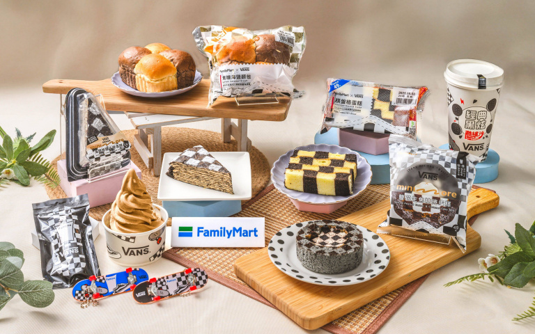 全家攜手VANS一口氣推5款新品　黑白格紋千層、可樂霜淇淋消暑登場