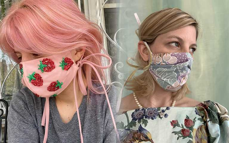 國外瘋「浮誇系口罩」,成套花卉、草莓刺繡、漸層彩虹什麼都有!