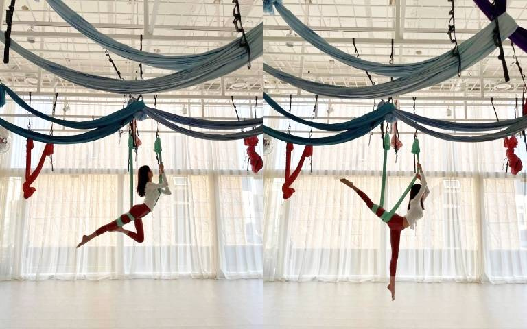 練空中瑜珈的好處「瘦小腹」「緊實線條」「拉長身型」！難怪Jennie、張員瑛通通都是空瑜粉！