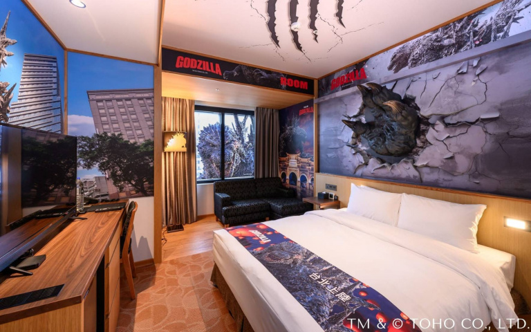 哥吉拉主題房登台！格拉斯麗飯店震撼打造沉浸式怪獸體驗