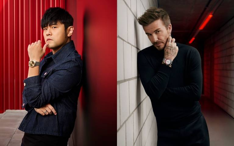 周杰倫帥還是貝克漢帥？兩人為「帝舵表」現身瑞士製錶場！粉絲都說沒有拍下世紀合照實在太可惜！