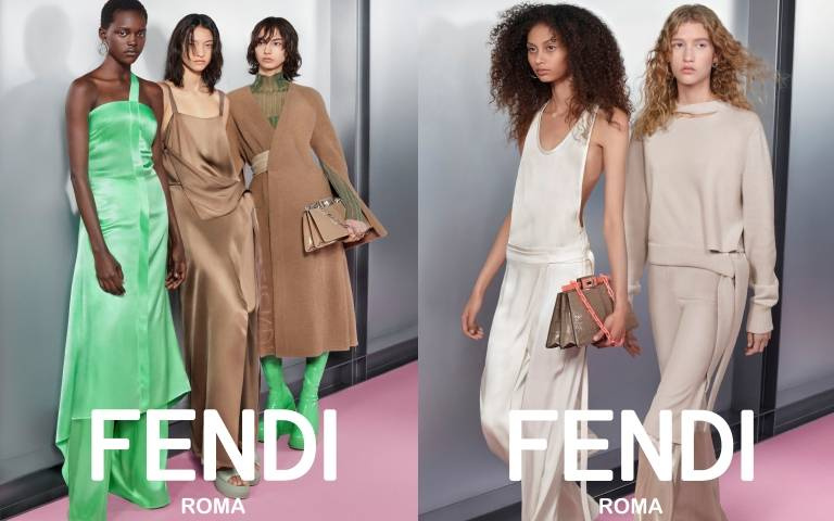 FENDI 2023春夏女裝形象大片釋出!優雅大地色服裝搭配亮色系Peekaboo,每套造型都美翻太時髦!