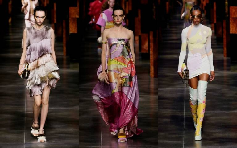 把腋下包縮小放在手腕上、將與VERSACE推出聯名！？FENDI 2022春夏女裝大秀是走進70年代的迪斯可女郎