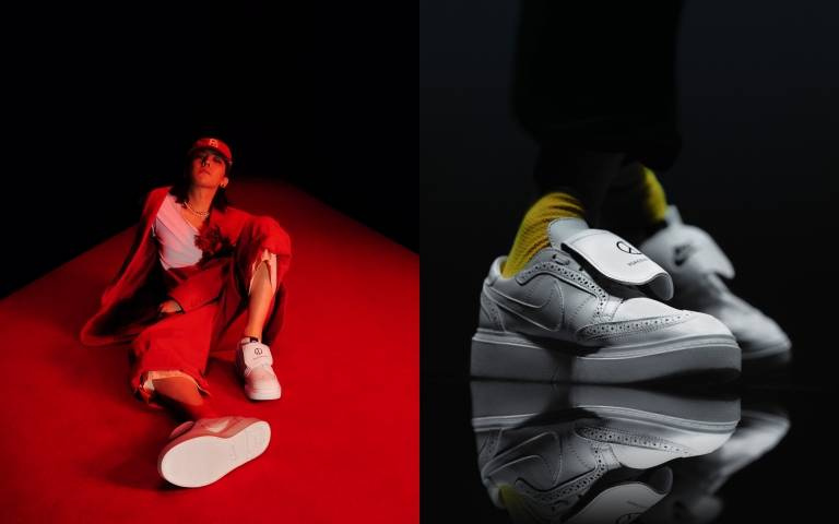 GD再度與NIKE推出聯名鞋「Nike Kwondo1」,把牛津鞋變成每天都能穿搭的時髦小白鞋