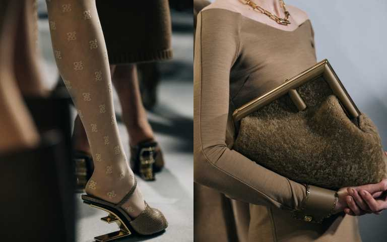 FENDI推出全新FENDI FIRST包款與鞋款,把F字母變成鞋跟、手拿包!